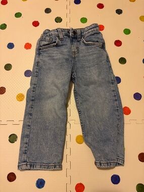 Cat & Jack Light Blue Kids Wide Leg Girl 2TDenim Jeans